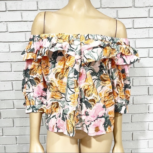 Cecilia Pettersson for Anthropologie Ruffled Off-The-Shoulder Blouse - Picture 10 of 11